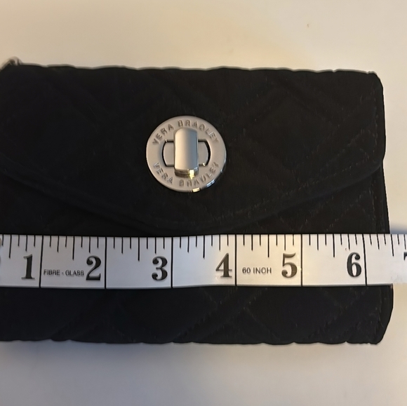 Vera Bradley Elegant Black Quilted Wallet - Picture 9 of 10